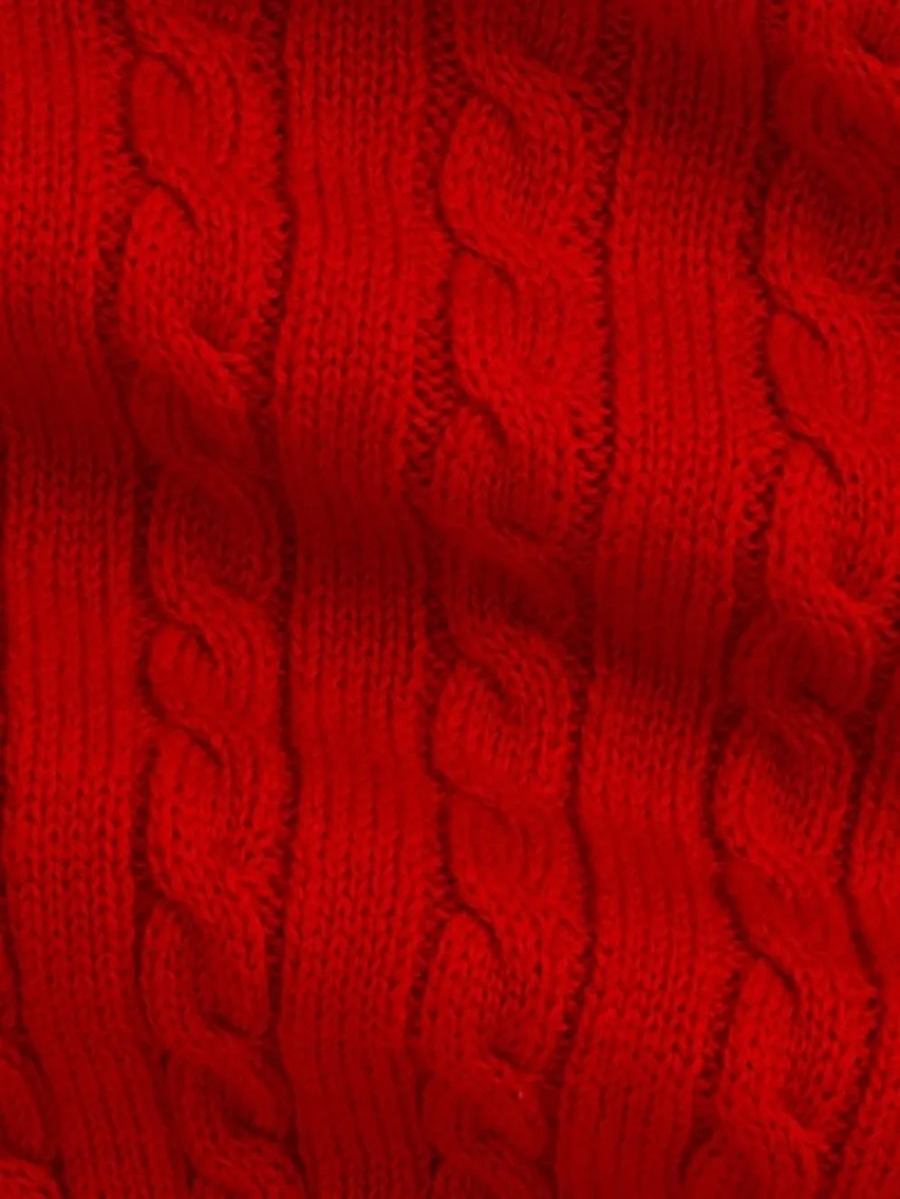 Ralph Lauren Red Cable Knit Kids Cardigan